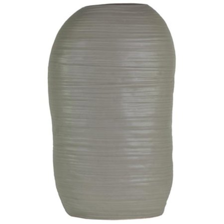 URBAN TRENDS COLLECTION Urban Trends Collection 52701 Ceramic Tall Irregular Vase with Combed Design Body; Gray - Large 52701